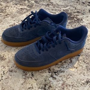 Navy Blue Gumball Airforce ones shoes